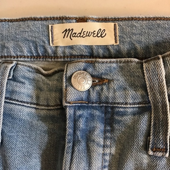 Madewell 27 Perfect Vintage Straight Jeans Women’s Light Wash Distressed ND515 - Picture 8 of 12